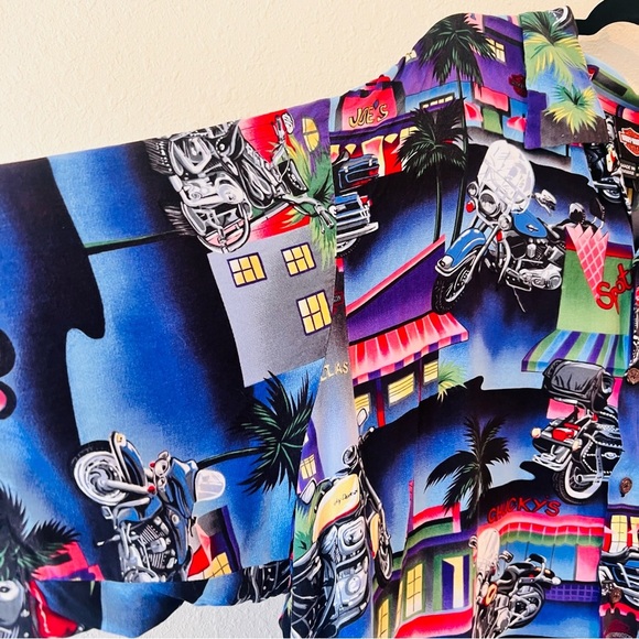 Harley Davidson x Tori Richard Hawaii Retro Button Down Shirt Causal 3X XXL - Picture 2 of 12
